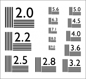 DME Microfilm Resolution Test Target