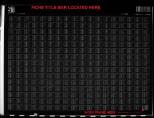 13 x 16 - 208 Frame 42x COM-Computer Output Microfiche 105 x 148 mm