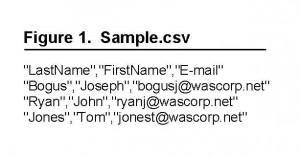 Sample CSV - Comma Separated Values File