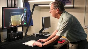 METIS - GAMMA SCNANER @ SA Police Historical Society with Project Officer Tony Kaukas scanning the notebook